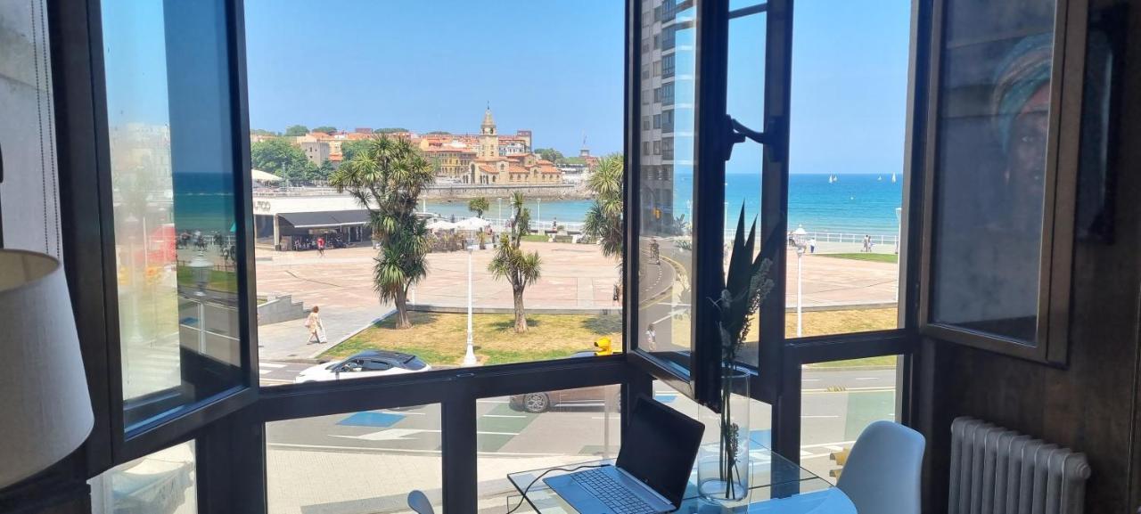 Apartamento La Escalerona Con Vistas Al Mar Appartement Gijón Buitenkant foto
